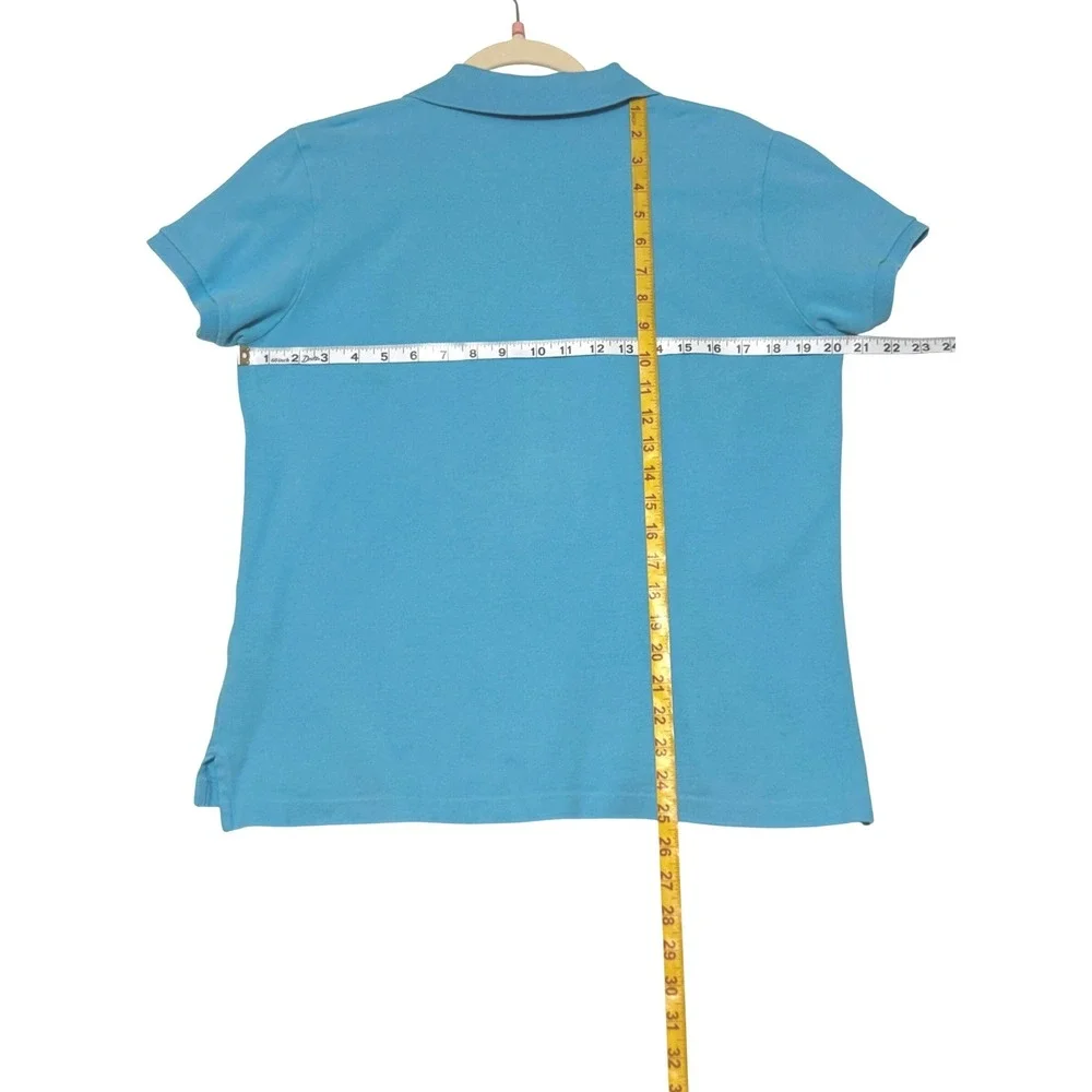 Ralph Lauren Classic Fit Cotton Mesh Polo Shirt Sky Blue Purple Pony Mens S